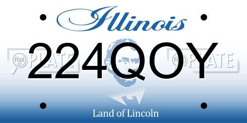 224QOY Illinois License Plate