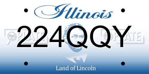 224QQY Illinois License Plate