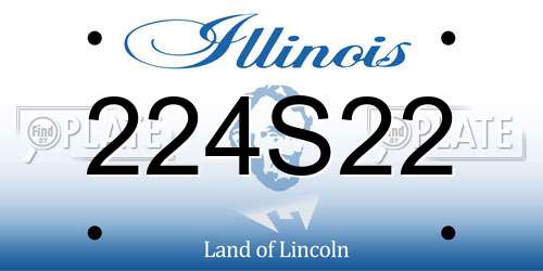 224S22 Illinois License Plate