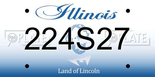 224S27 Illinois License Plate