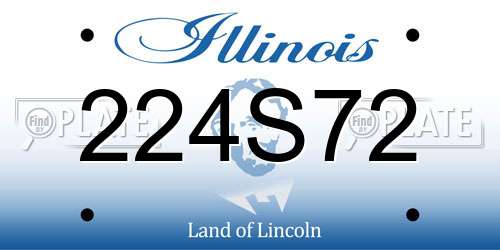 224S72 Illinois License Plate