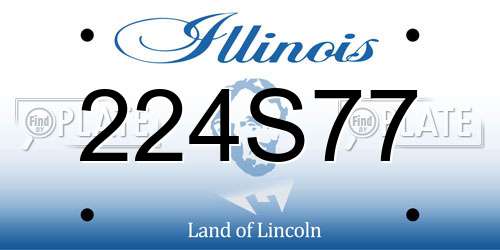 224S77 Illinois License Plate