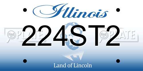 224ST2 Illinois License Plate