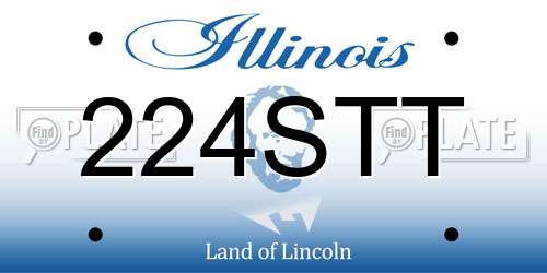 224STT Illinois License Plate