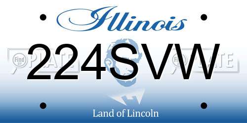 224SVW Illinois License Plate