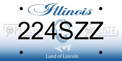 224SZZ Illinois License Plate