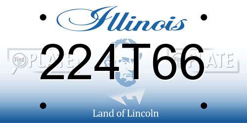 224T66 Illinois License Plate