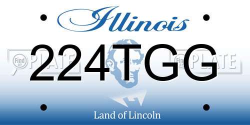 224TGG Illinois License Plate