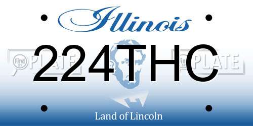 224THC Illinois License Plate