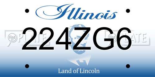 224ZG6 Illinois License Plate
