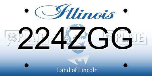 224ZGG Illinois License Plate