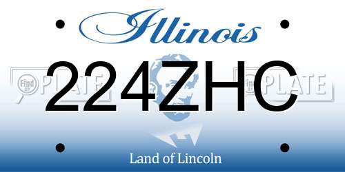 224ZHC Illinois License Plate