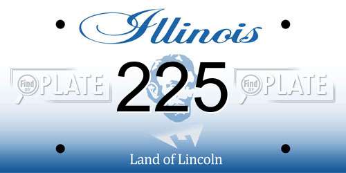225 Illinois License Plate
