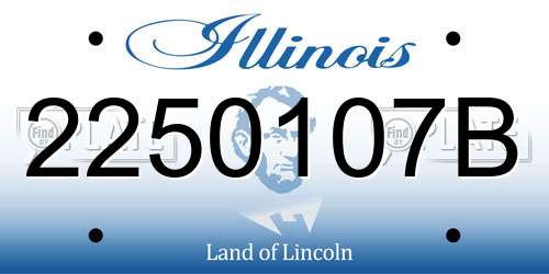 2250107B Illinois License Plate