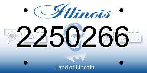 2250266 Illinois License Plate