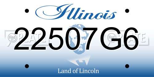 22507G6 Illinois License Plate
