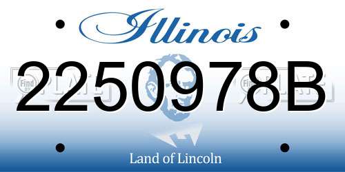 2250978B Illinois License Plate