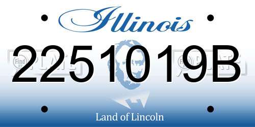 2251019B Illinois License Plate