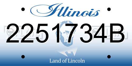2251734B Illinois License Plate
