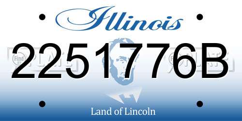 2251776B Illinois License Plate