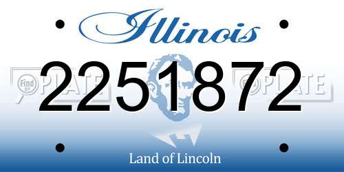 2251872 Illinois License Plate