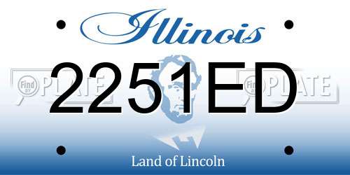 2251ED Illinois License Plate