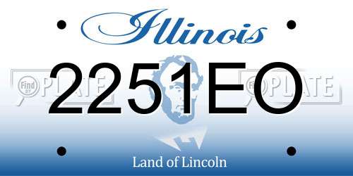 2251EO Illinois License Plate