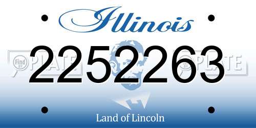 2252263 Illinois License Plate