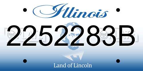 2252283B Illinois License Plate