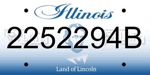 2252294B Illinois License Plate