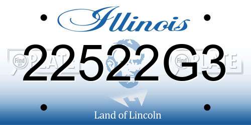 22522G3 Illinois License Plate