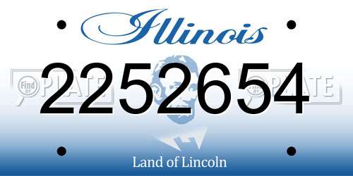 2252654 Illinois License Plate