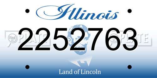 2252763 Illinois License Plate