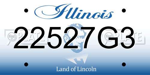 22527G3 Illinois License Plate