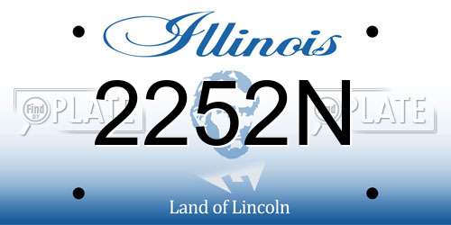 2252N Illinois License Plate