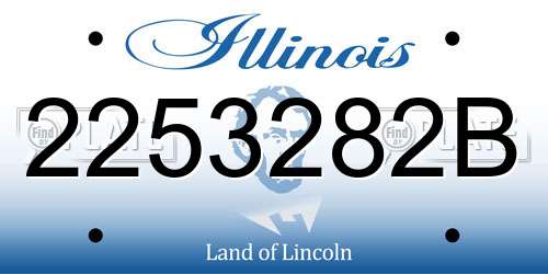 2253282B Illinois License Plate