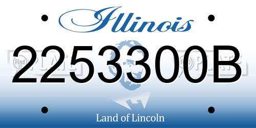 2253300B Illinois License Plate