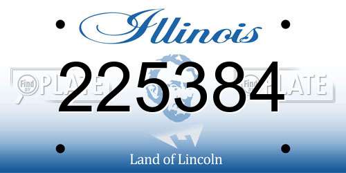 225384 Illinois License Plate