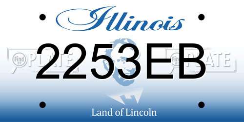 2253EB Illinois License Plate