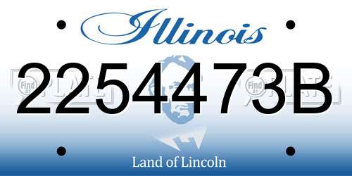 2254473B Illinois License Plate
