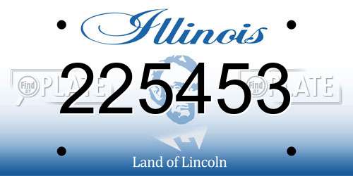 225453 Illinois License Plate