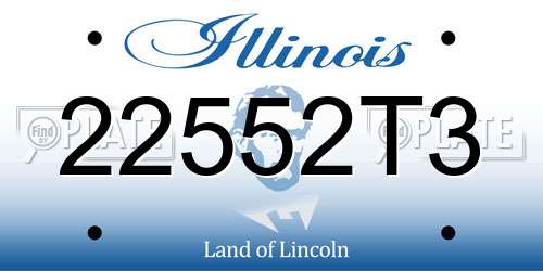 22552T3 Illinois License Plate