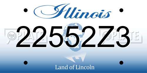 22552Z3 Illinois License Plate