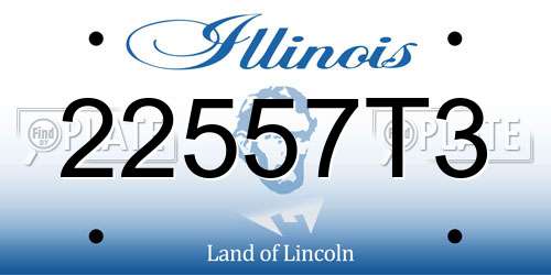 22557T3 Illinois License Plate