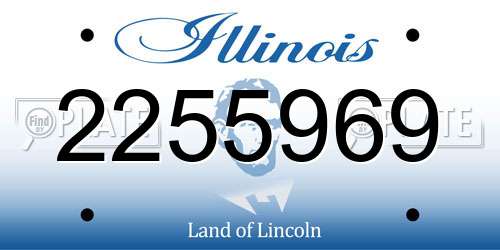 2255969 Illinois License Plate