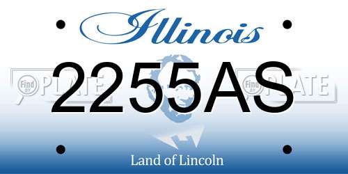 2255AS Illinois License Plate