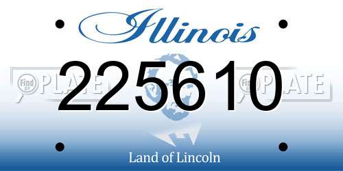 225610 Illinois License Plate