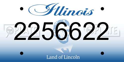 2256622 Illinois License Plate