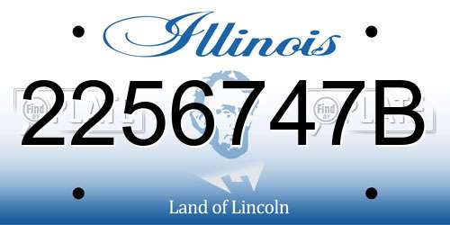2256747B Illinois License Plate