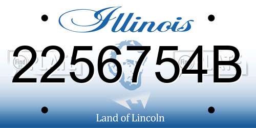 2256754B Illinois License Plate